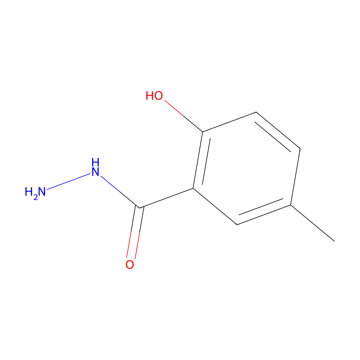 2-Hydroxy-5-methylbenzohydrazide molecular structure, CAS 28397-43-5