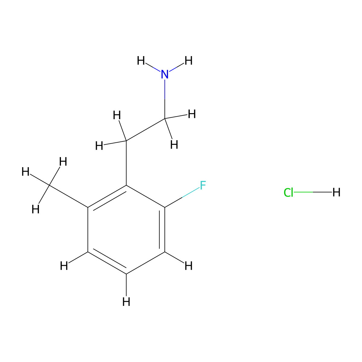 2-(2-Fluoro-6-methylphenyl)ethan-1-amine hydrochloride molecular structure, CAS 2839901-91-4