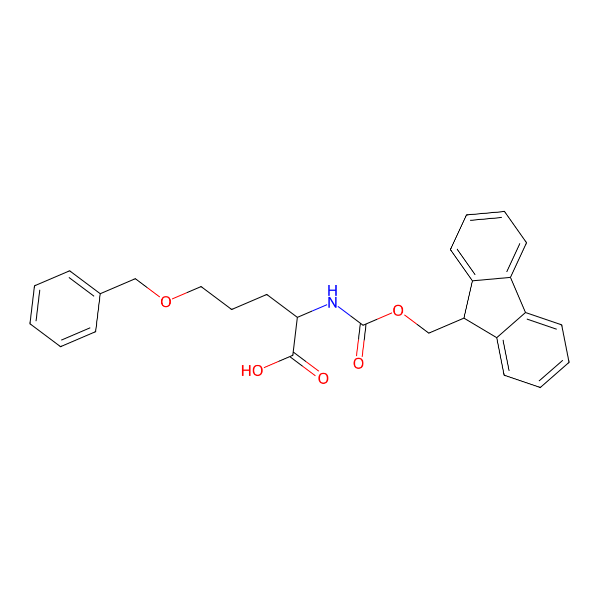 (S)-2-(Fmoc-amino)-5-(benzyloxy)pentanoic acid molecular structure, CAS 2839940-51-9