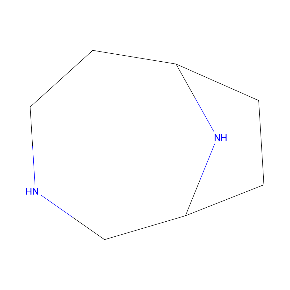 3,9-Diazabicyclo[4.2.1]nonane molecular structure, CAS 284-19-5