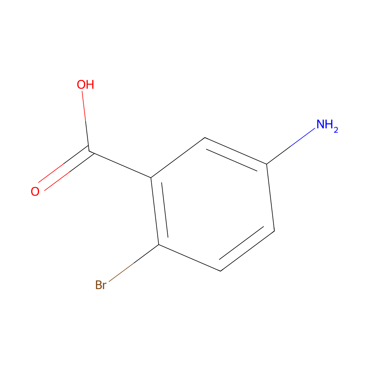 5-Amino-2-bromobenzoic acid molecular structure, CAS 2840-02-0