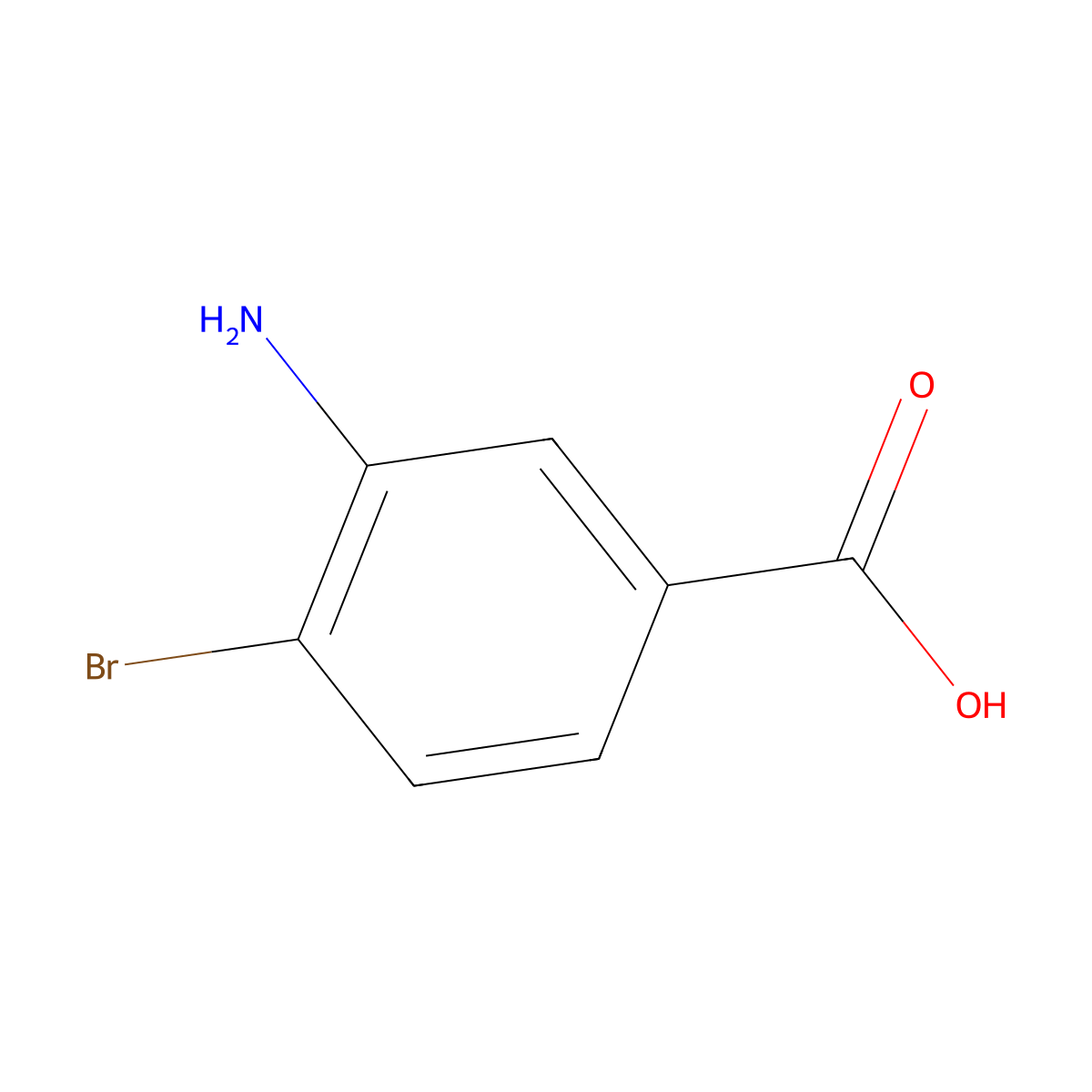 3-Amino-4-Bromobenzoic Acid molecular structure, CAS 2840-29-1