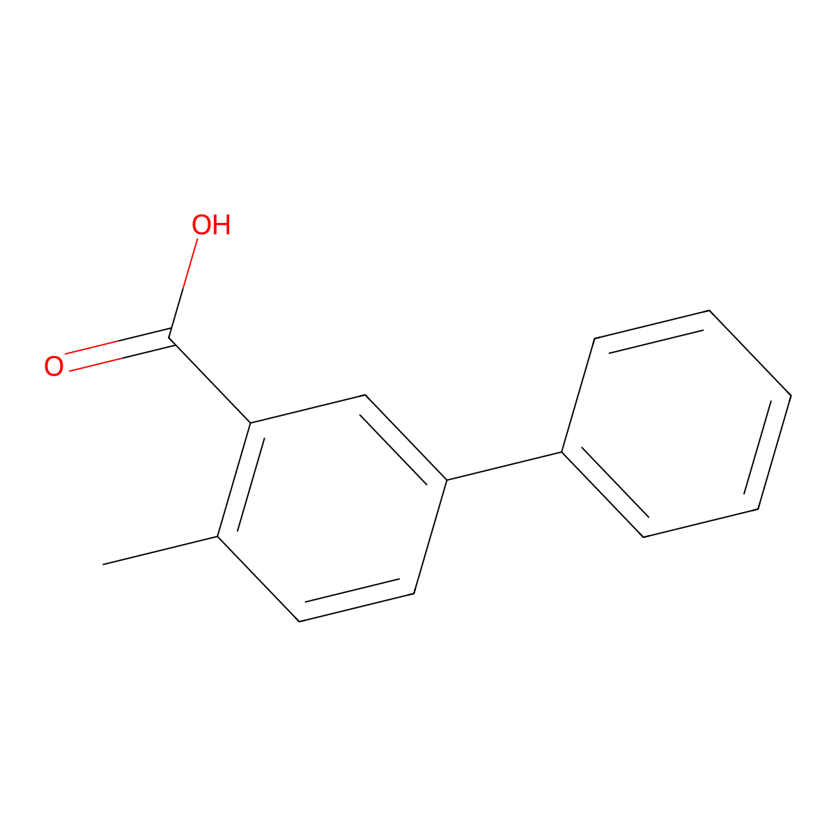 4-Methyl-[1,1'-biphenyl]-3-carboxylic acid molecular structure, CAS 2840-35-9