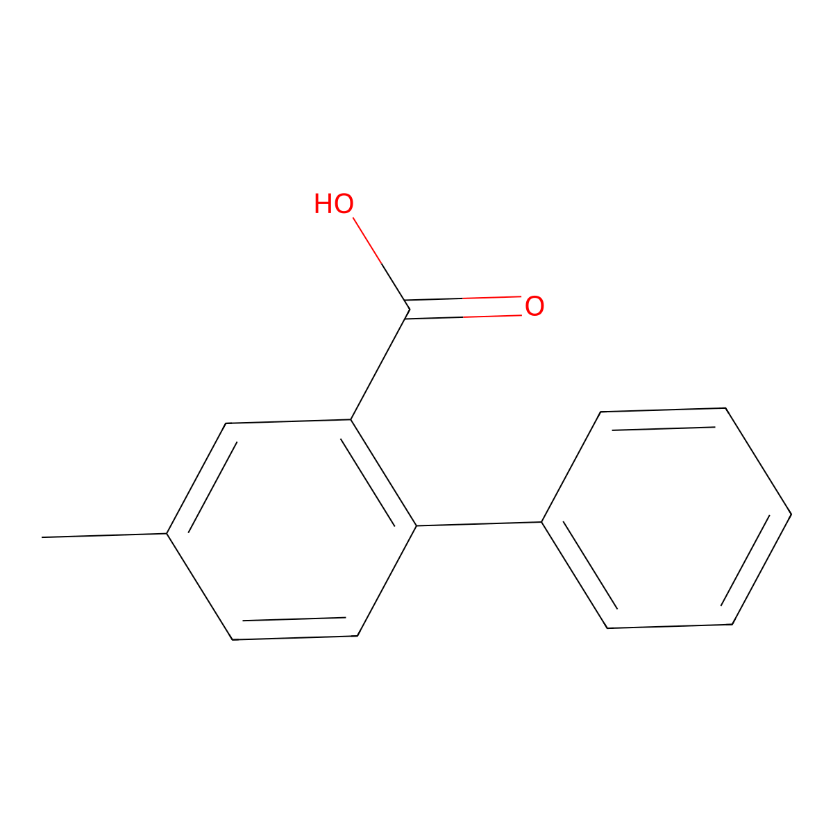 4-Methyl-[1,1'-biphenyl]-2-carboxylic acid molecular structure, CAS 2840-46-2