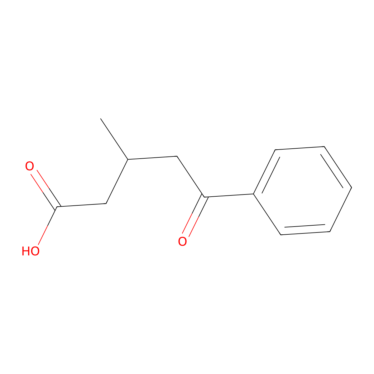 3-Methyl-5-oxo-5-phenylvaleric acid molecular structure, CAS 2840-61-1