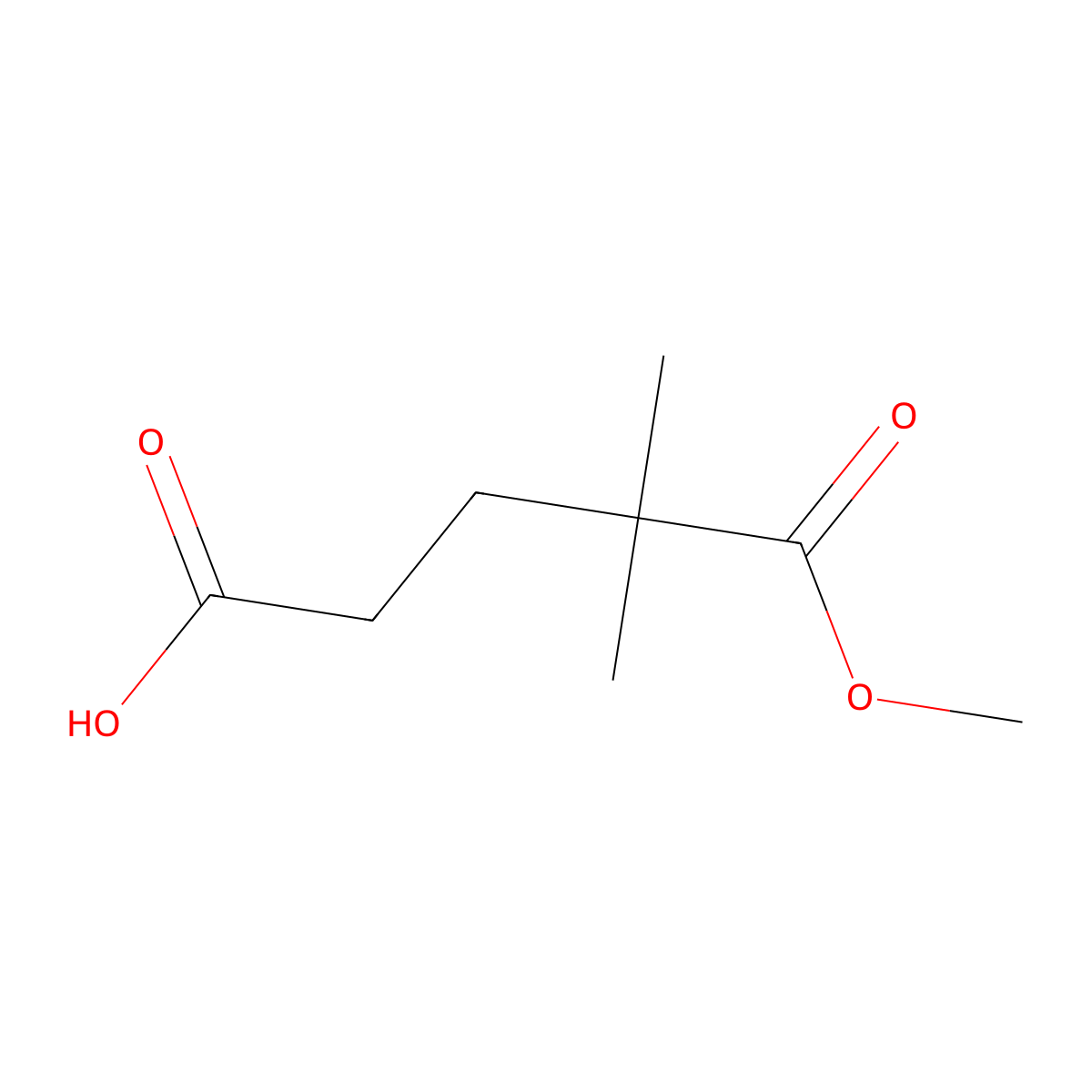 5-Methoxy-4,4-dimethyl-5-oxopentanoic acid molecular structure, CAS 2840-71-3