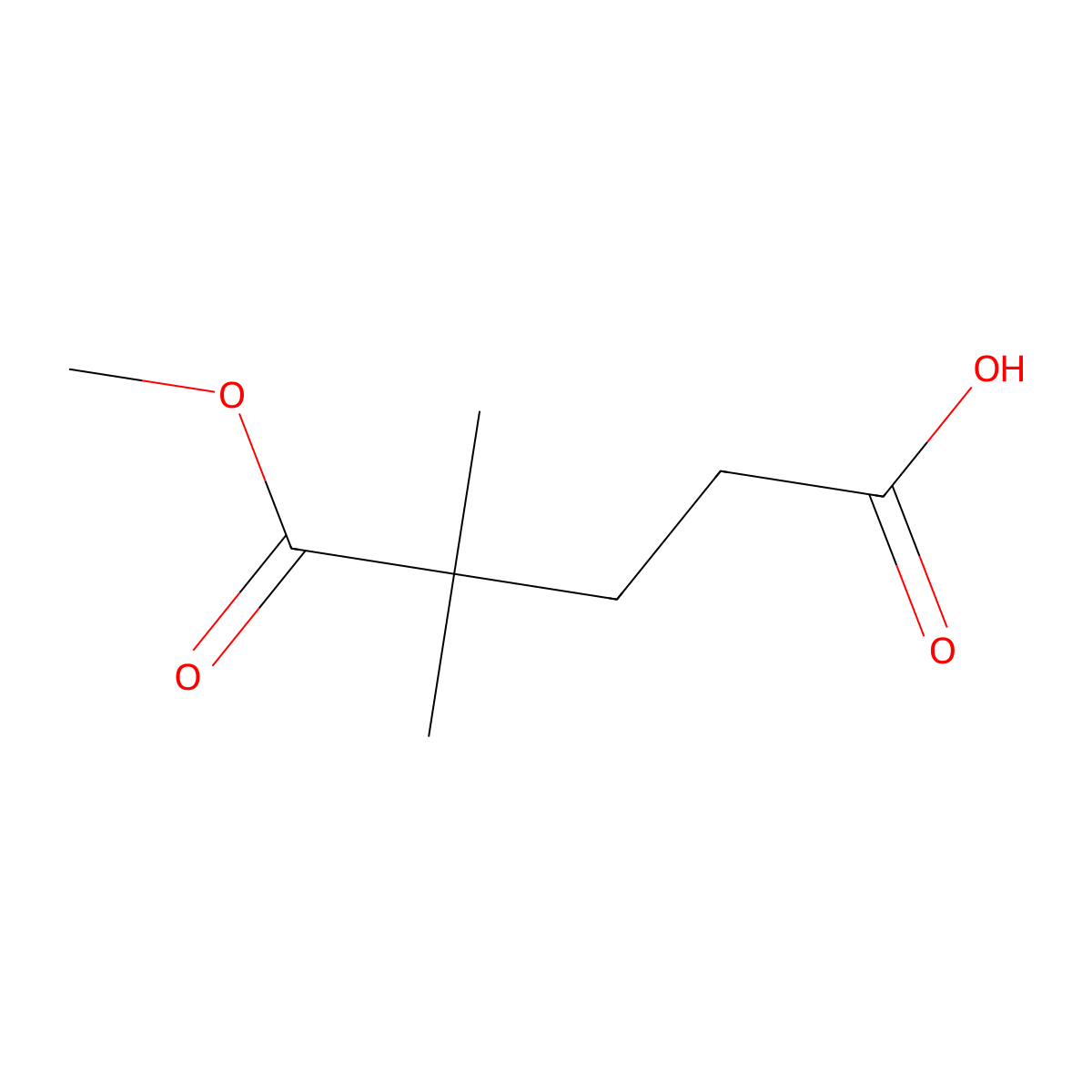 5-Methoxy-4,4-dimethyl-5-oxopentanoic acid molecular structure, CAS 2840-71-3
