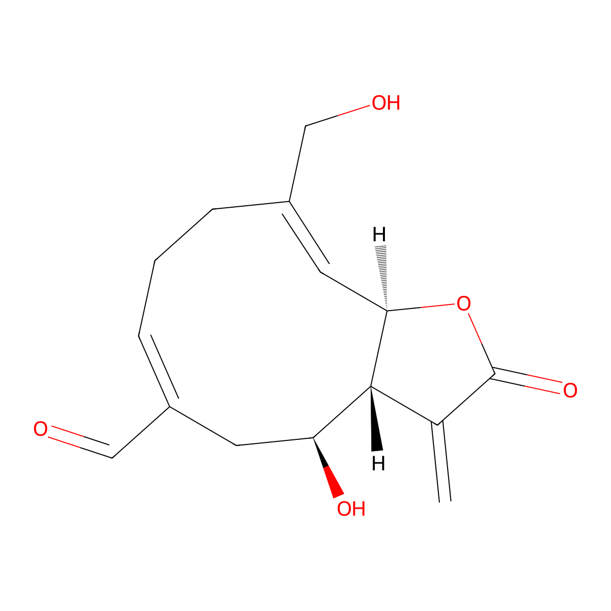 Urospermal molecular structure, CAS 28400-14-8