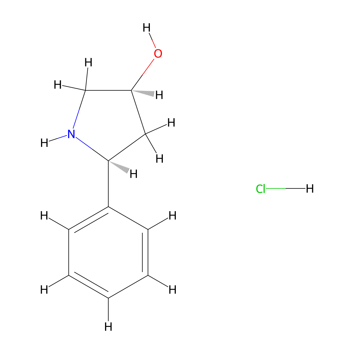 rac-(3R,5R)-5-phenylpyrrolidin-3-ol hydrochloride molecular structure, CAS 2840015-89-4
