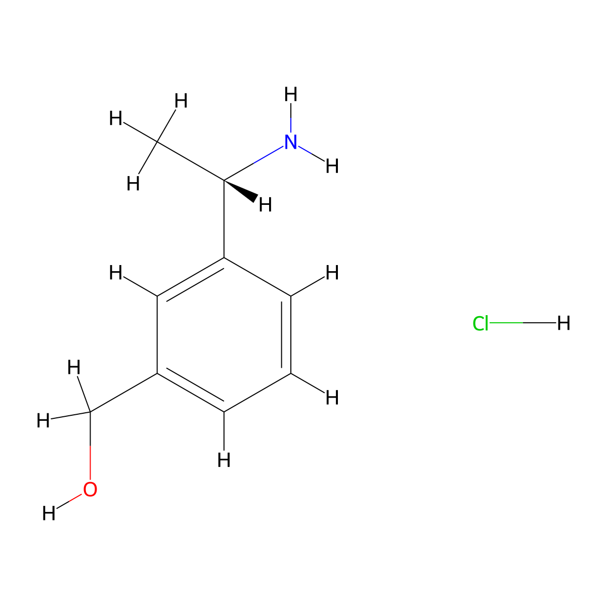 (S)-(3-(1-Aminoethyl)phenyl)methanol hydrochloride molecular structure, CAS 2840020-27-9