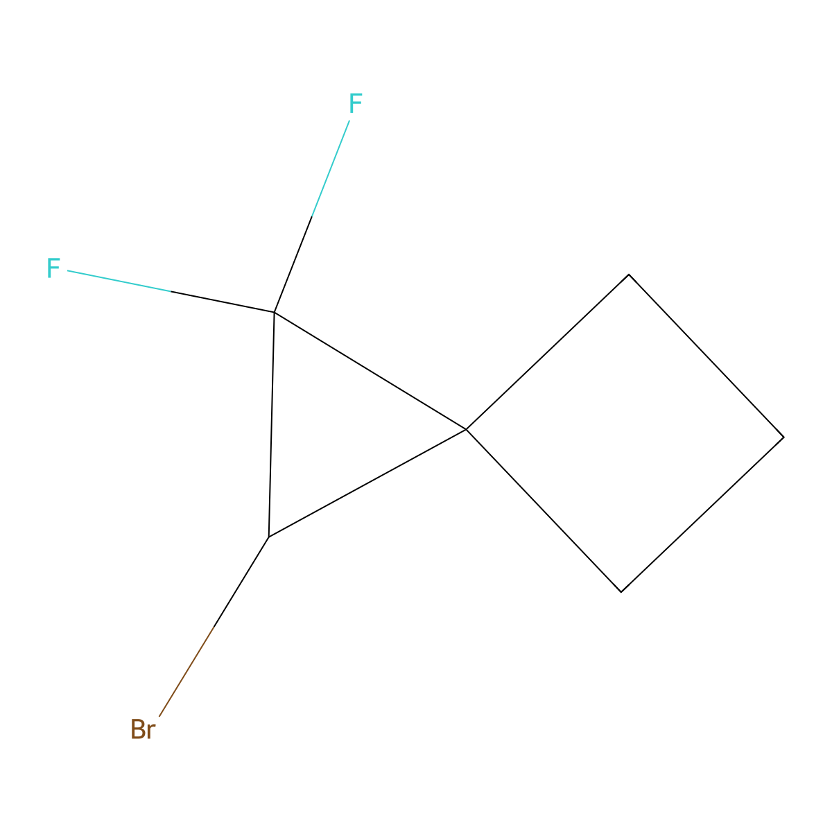 1-Bromo-2,2-difluorospiro[2.3]hexane molecular structure, CAS 2840082-65-5