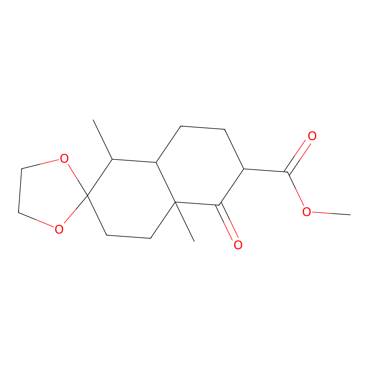 Methyl 1',4a'-Dimethyl-5'-oxooctahydro-1'H-spiro[[1,3]dioxolane-2,2'-naphthalene]-6'-carboxylate molecular structure, CAS 2840167-75-9