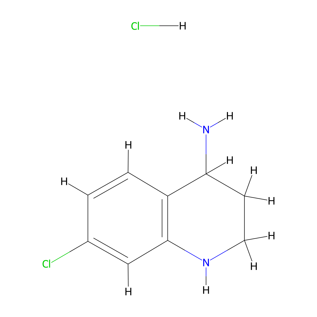 7-Chloro-1,2,3,4-tetrahydroquinolin-4-amine hydrochloride molecular structure, CAS 2840168-52-5
