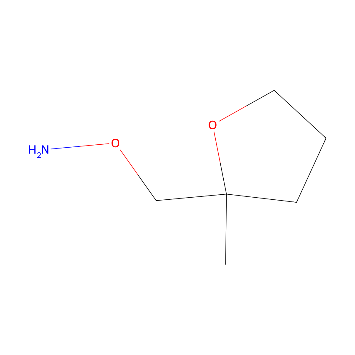 O-[(2-methyloxolan-2-yl)methyl]hydroxylamine molecular structure, CAS 2840199-83-7