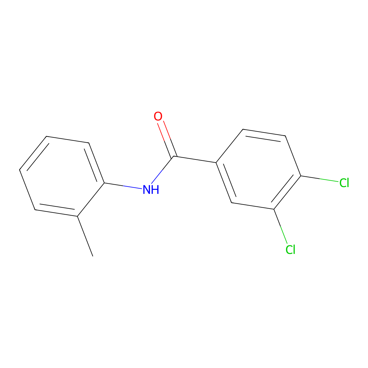 3,4-dichloro-N-(2-methylphenyl)benzamide molecular structure, CAS 28402-30-4