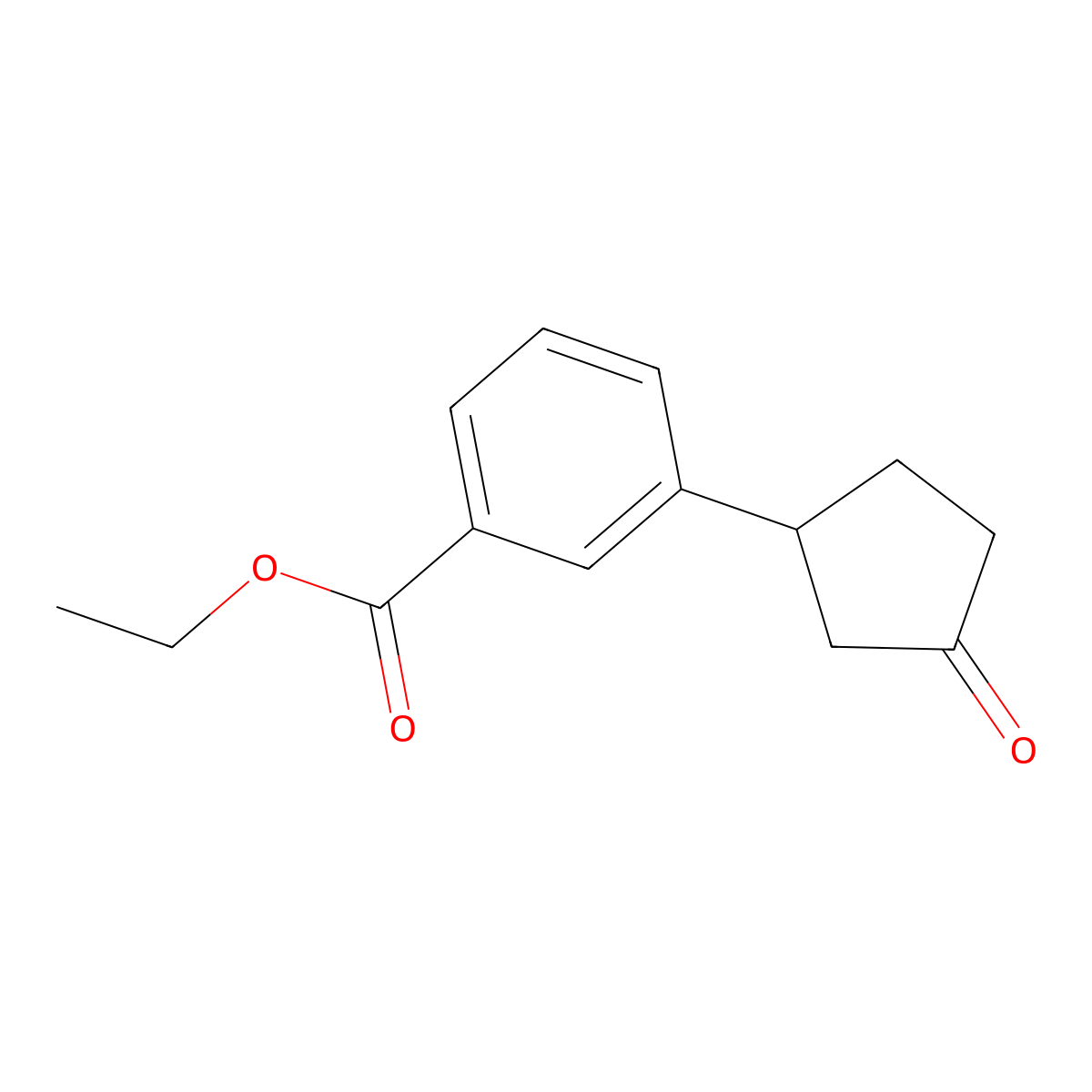 Ethyl 3-(3-oxocyclopentyl)benzoate molecular structure, CAS 284022-82-8