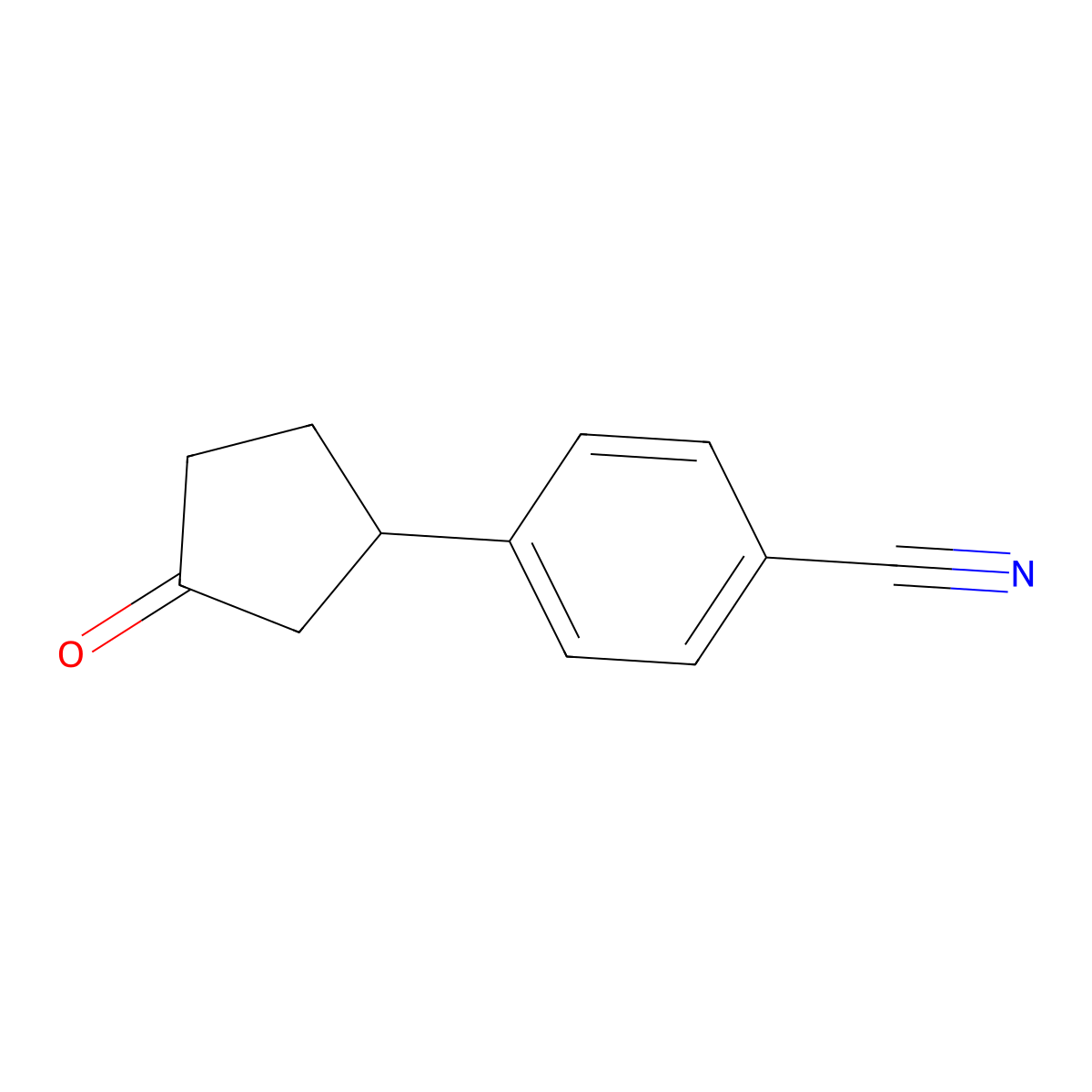 4-(3-Oxocyclopentyl)benzonitrile molecular structure, CAS 284022-94-2