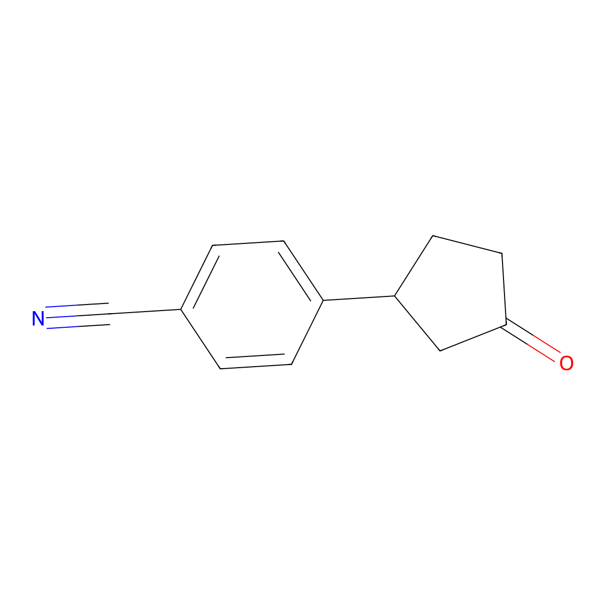 4-(3-Oxocyclopentyl)benzonitrile molecular structure, CAS 284022-94-2