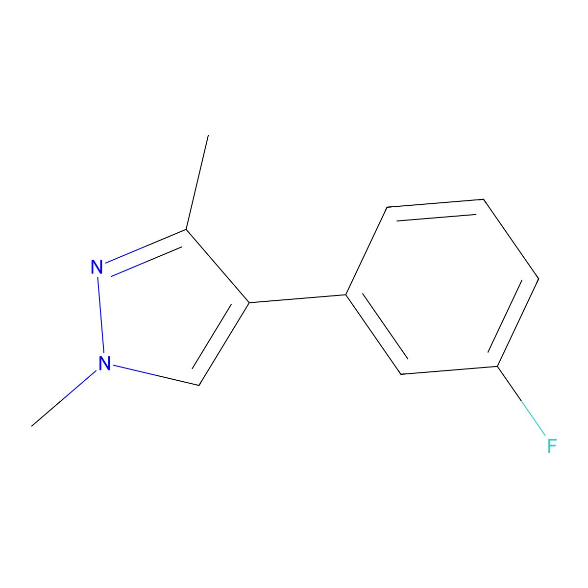 4-(3-Fluorophenyl)-1,3-dimethyl-1H-pyrazole molecular structure, CAS 2840265-01-0