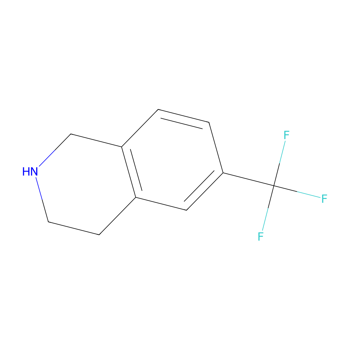 6-(Trifluoromethyl)-1,2,3,4-tetrahydroisoquinoline molecular structure, CAS 284027-37-8