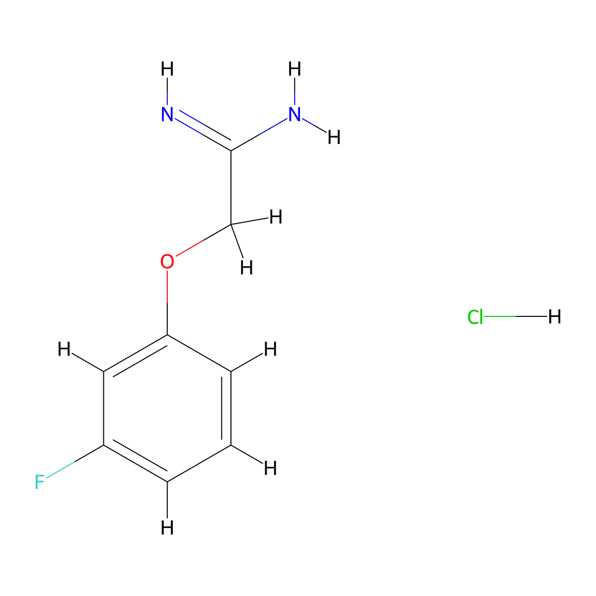 2-(3-Fluorophenoxy)ethanimidamide hydrochloride molecular structure, CAS 284029-63-6