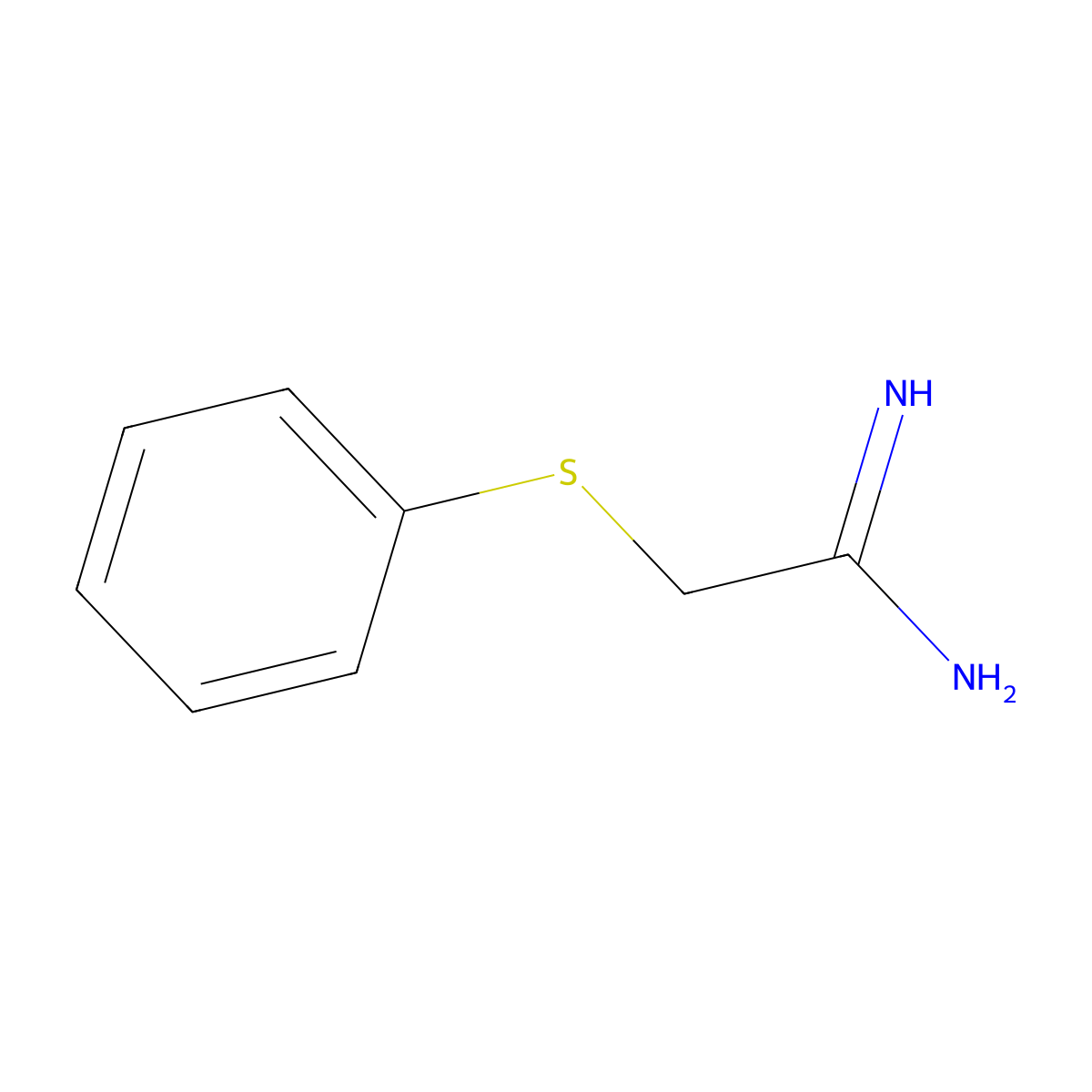 2-Phenylsulfanylethanimidamide molecular structure, CAS 284029-73-8