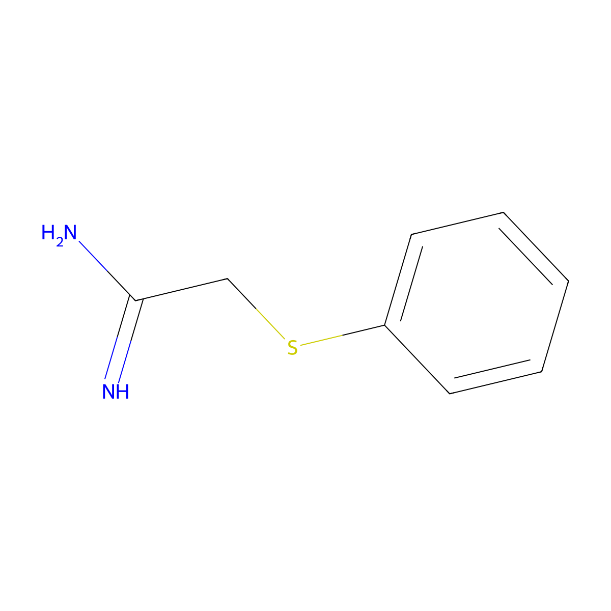 2-Phenylsulfanylethanimidamide molecular structure, CAS 284029-73-8