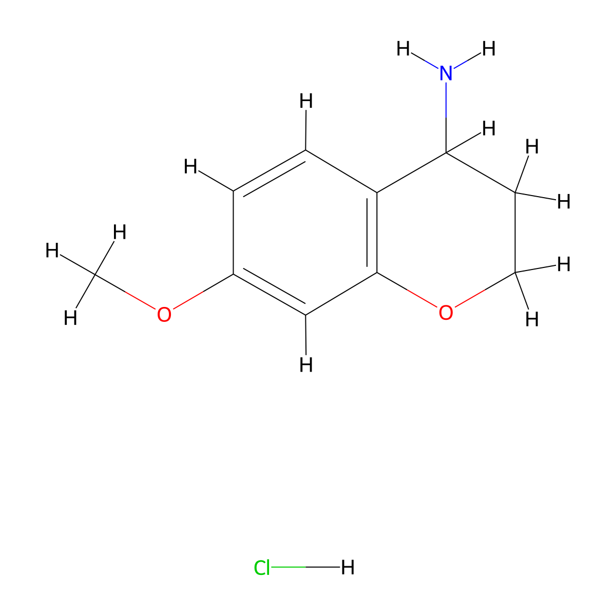 7-Methoxychroman-4-amine hydrochloride molecular structure, CAS 28403-23-8