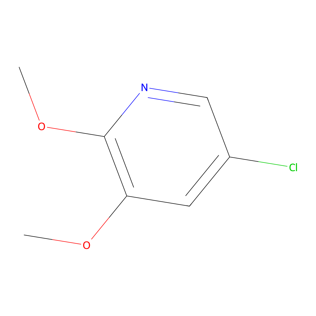 5-Chloro-2,3-dimethoxypyridine molecular structure, CAS 284040-73-9