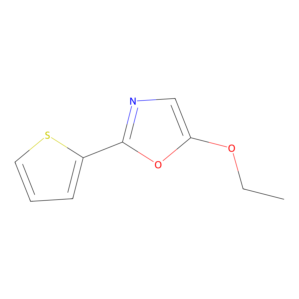 5-Ethoxy-2-(2-thienyl)-1,3-oxazole molecular structure, CAS 284040-86-4