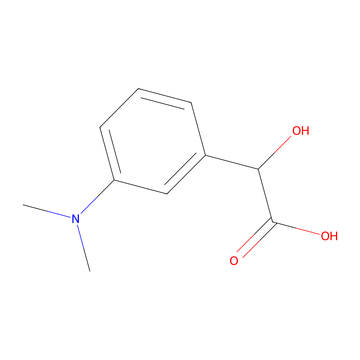 2-[3-(Dimethylamino)phenyl]-2-hydroxyacetic acid molecular structure, CAS 284047-73-0