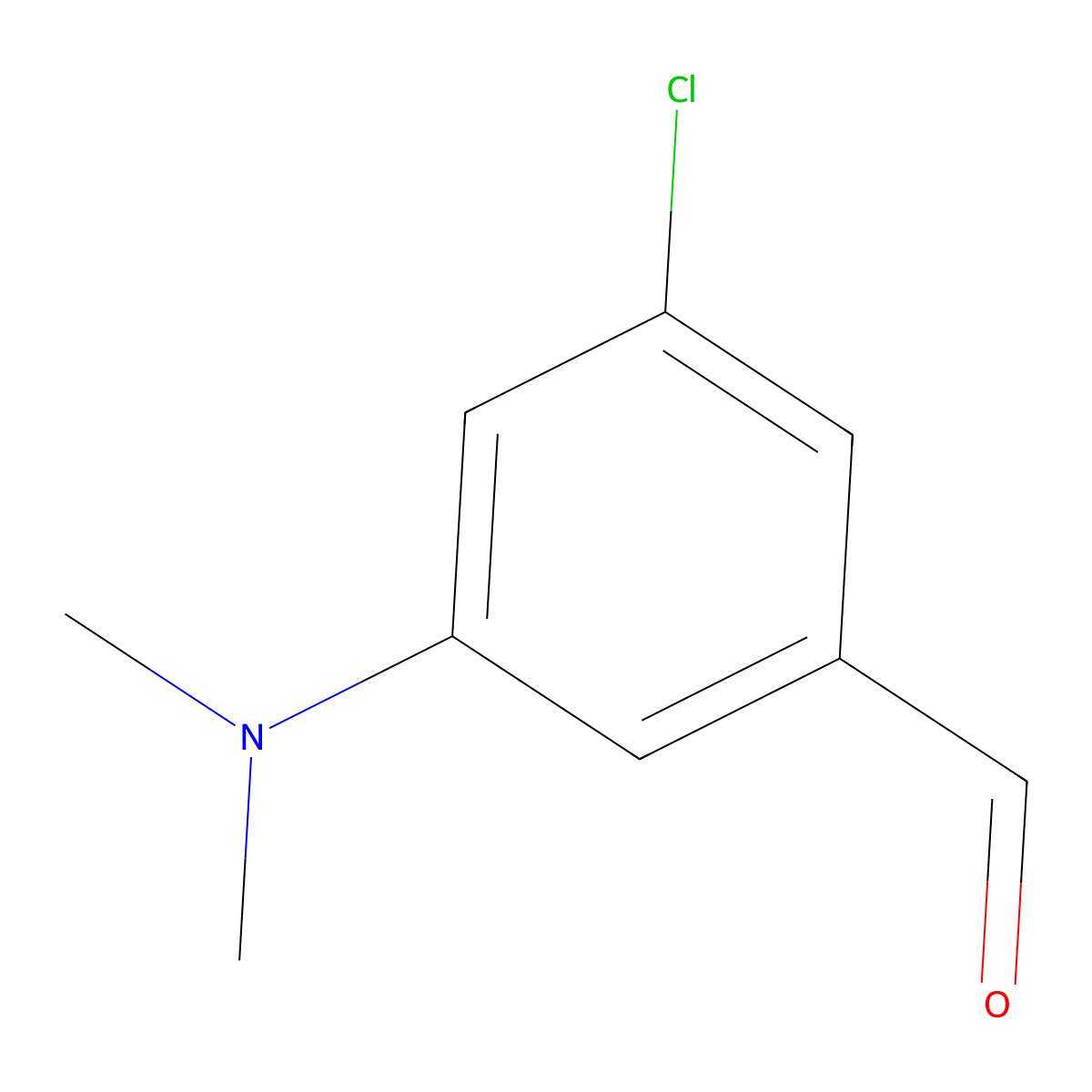 3-Chloro-5-(dimethylamino)benzaldehyde molecular structure, CAS 284047-90-1