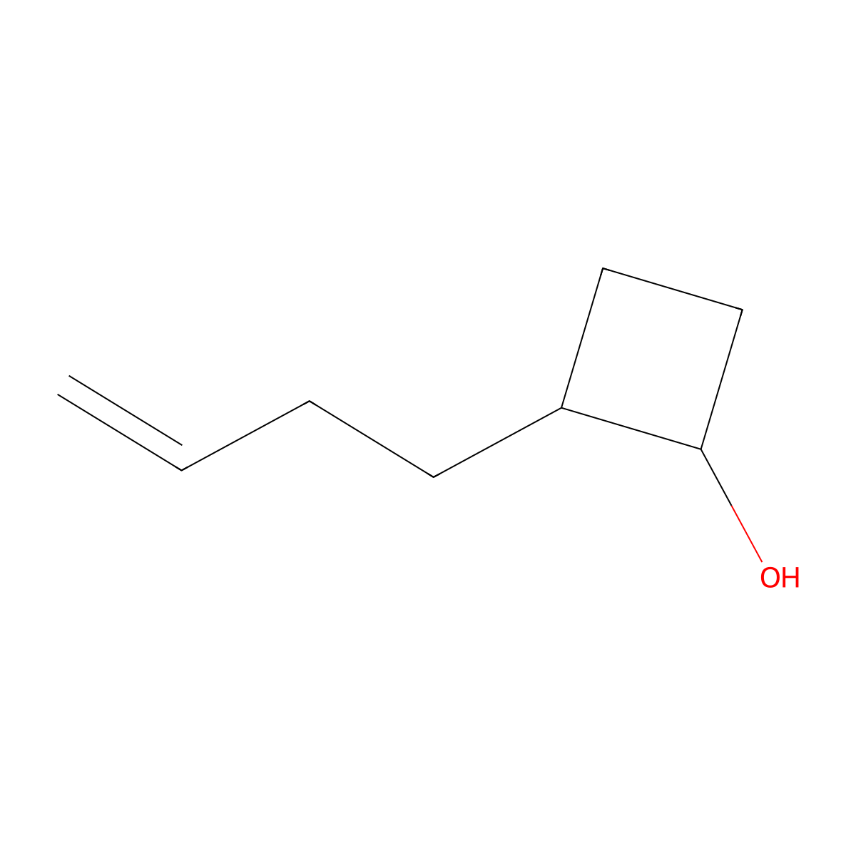 2-(But-3-en-1-yl)cyclobutan-1-ol molecular structure, CAS 28405-49-4