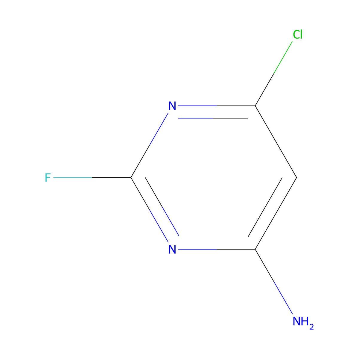 6-Chloro-2-fluoropyrimidin-4-amine molecular structure, CAS 2840692-19-3