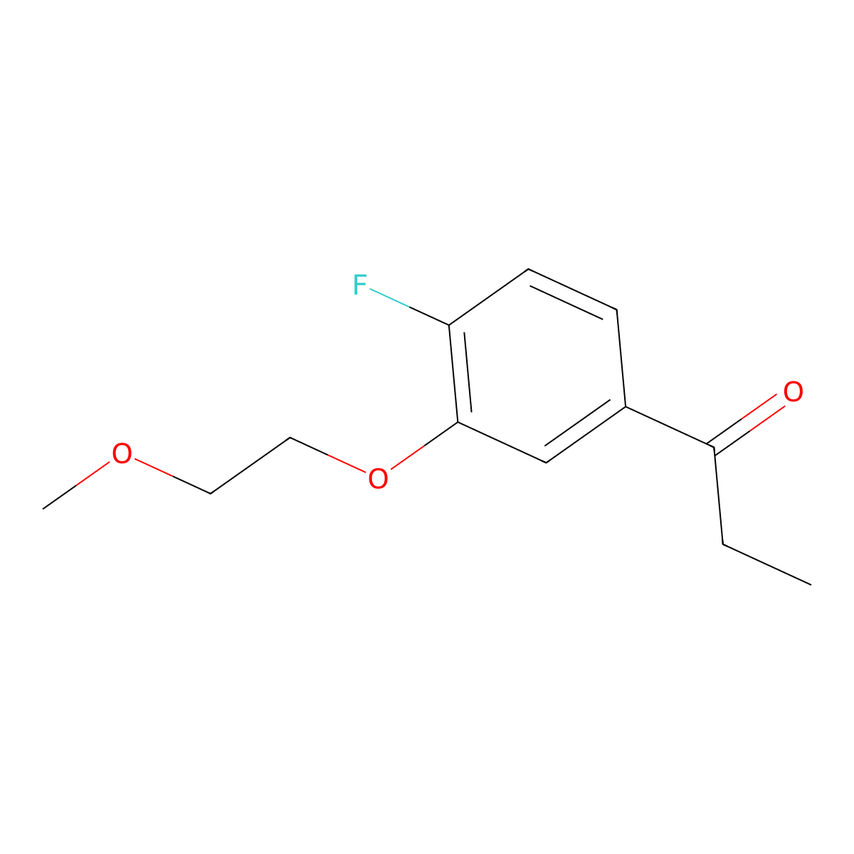 1-(4-Fluoro-3-(2-methoxyethoxy)phenyl)propan-1-one molecular structure, CAS 2840744-51-4