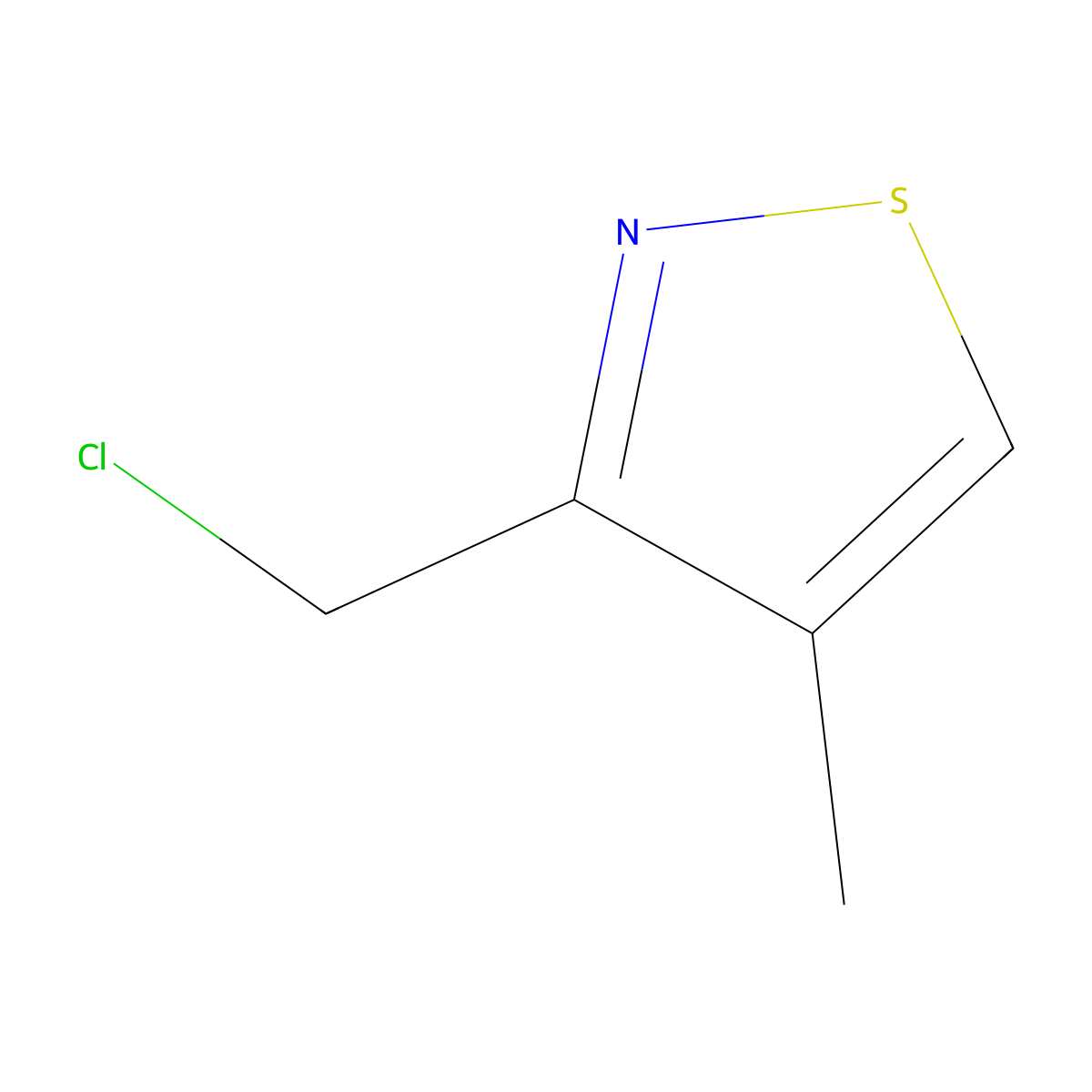 3-(Chloromethyl)-4-methyl-1,2-thiazole molecular structure, CAS 2840831-46-9
