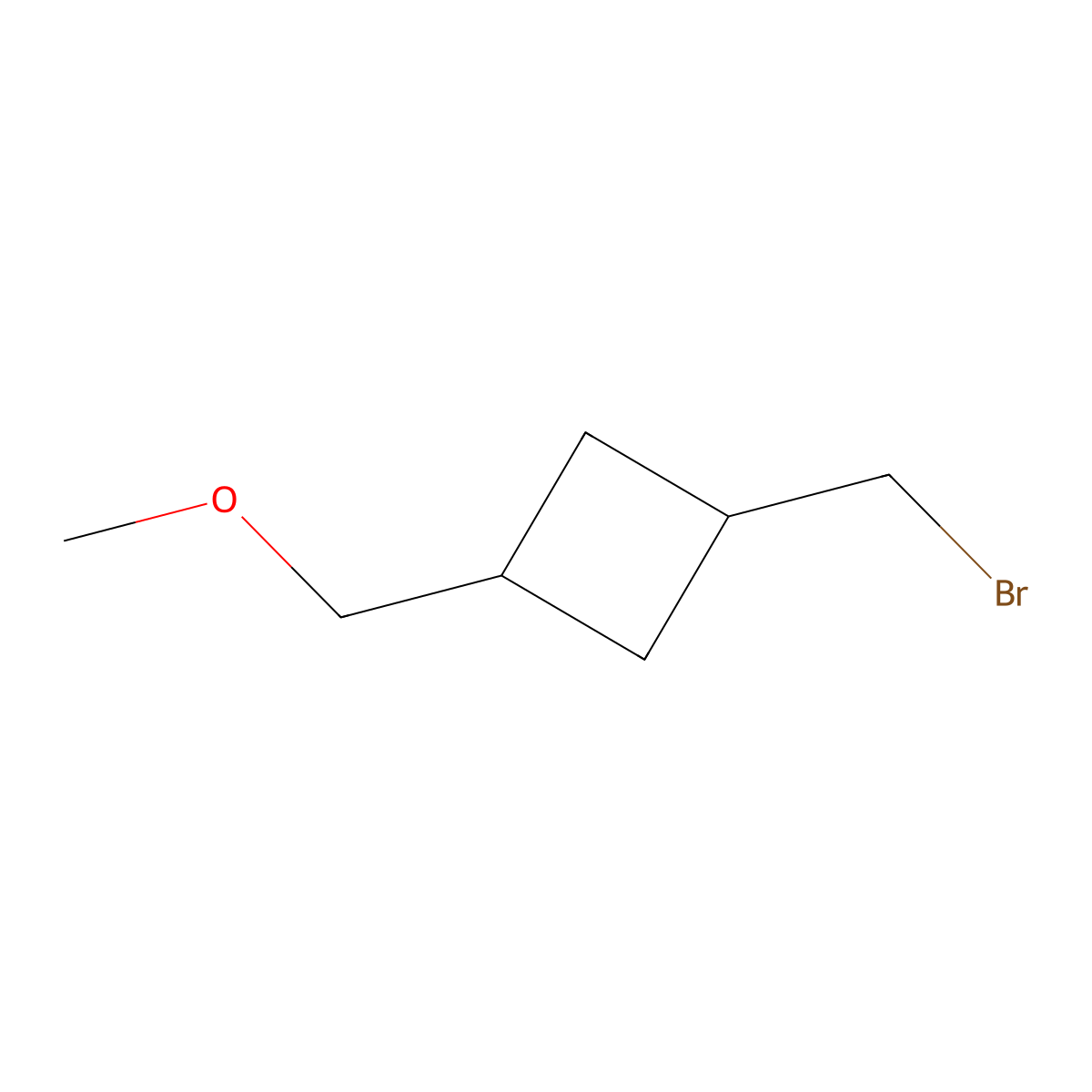 1-(Bromomethyl)-3-(methoxymethyl)cyclobutane molecular structure, CAS 2840859-08-5