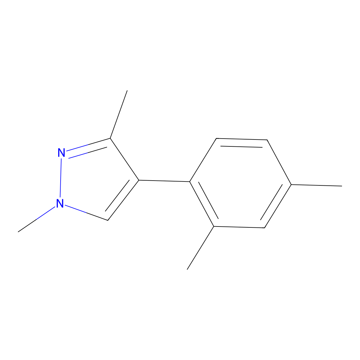 4-(2,4-Dimethylphenyl)-1,3-dimethyl-1H-pyrazole molecular structure, CAS 2840878-55-7