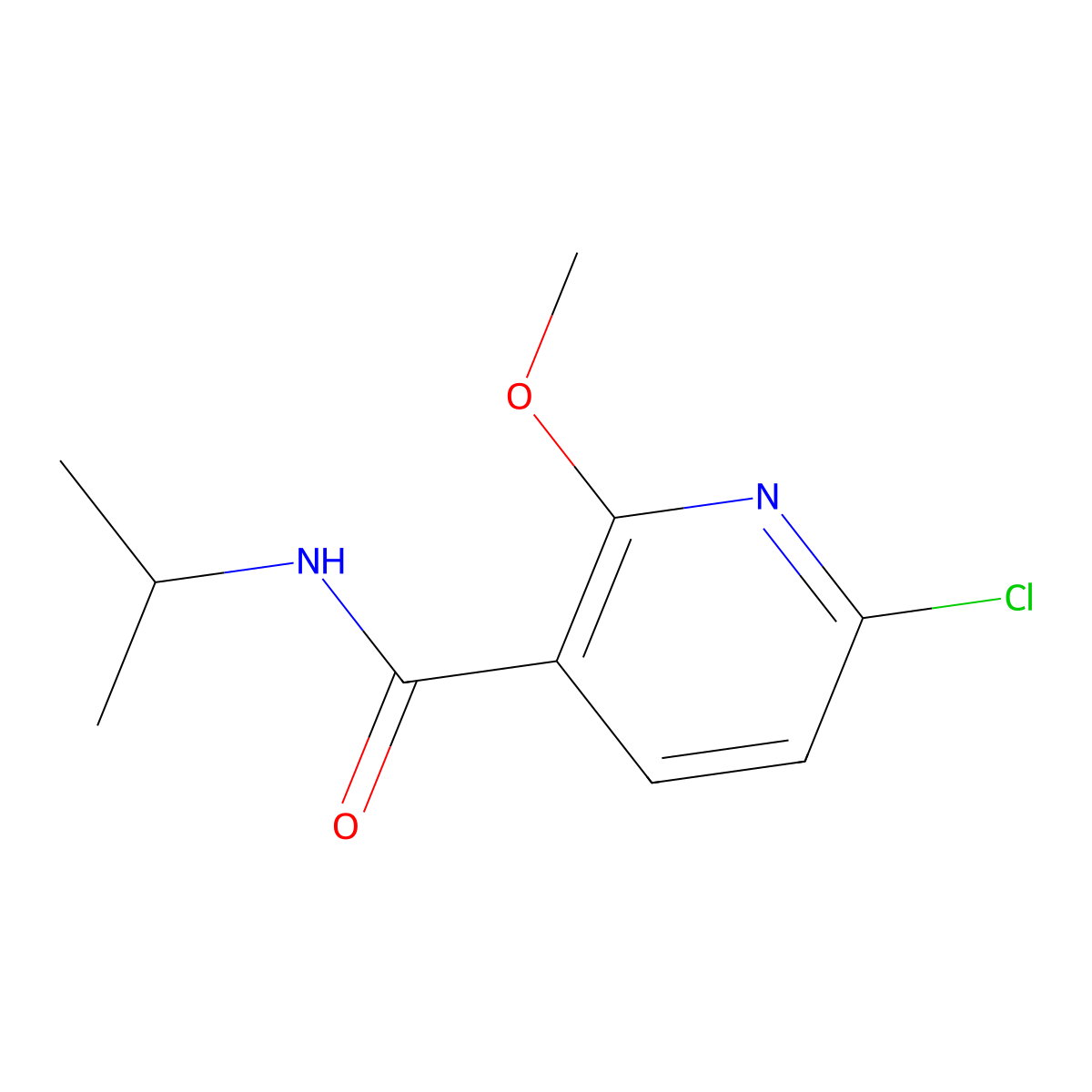 6-Chloro-N-isopropyl-2-methoxynicotinamide molecular structure, CAS 2840921-06-2