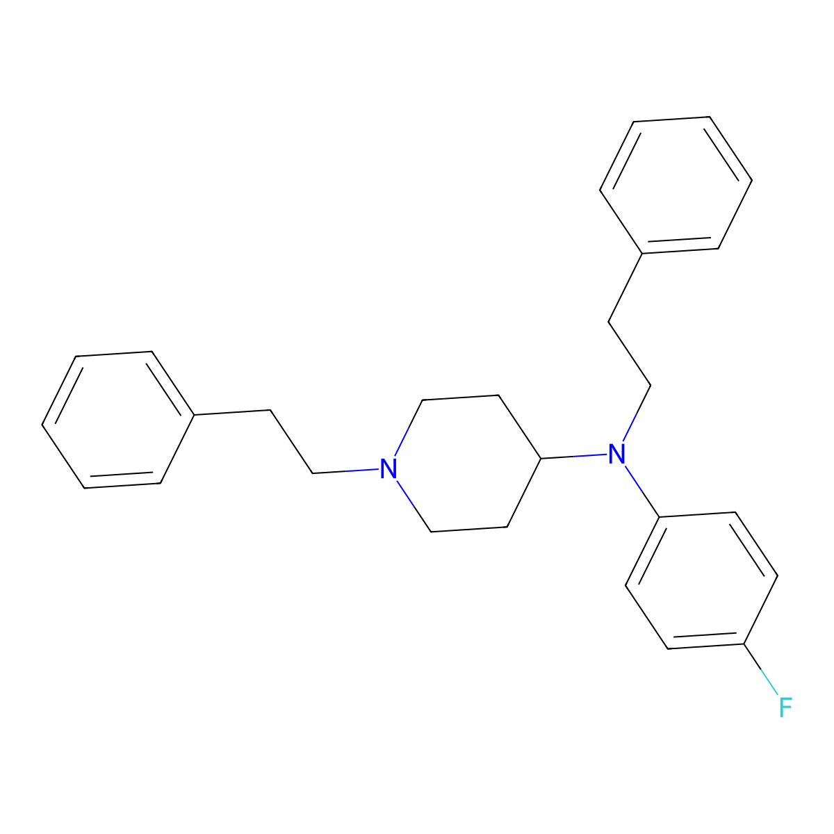 para-fluoro Phenethyl 4-ANPP molecular structure, CAS 2840954-89-2