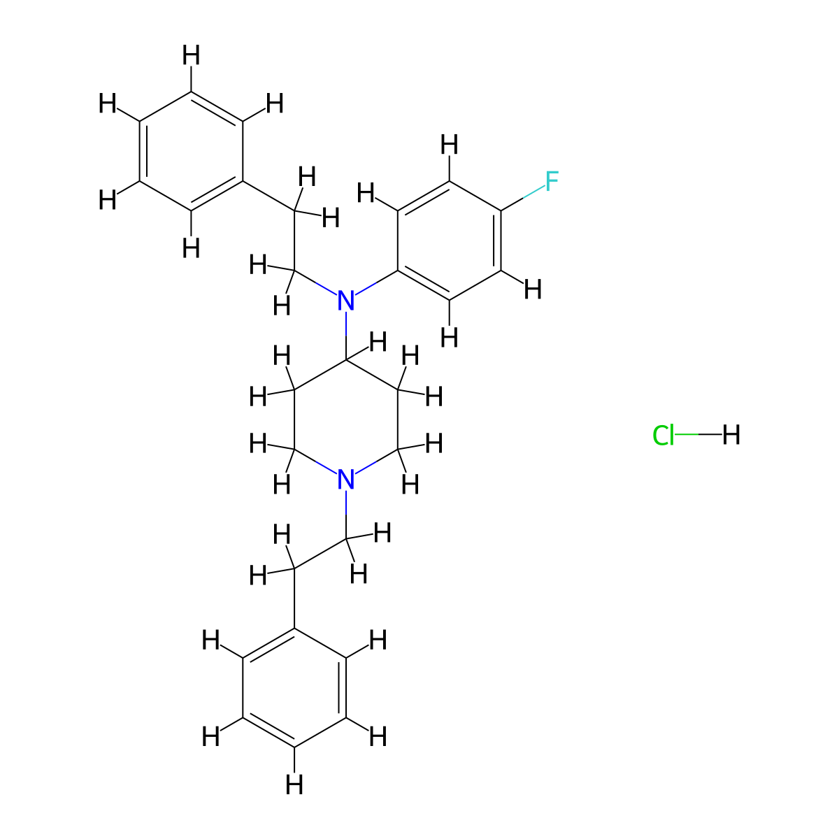 para-fluoro Phenethyl 4-ANPP (hydrochloride) molecular structure, CAS 2840954-90-5