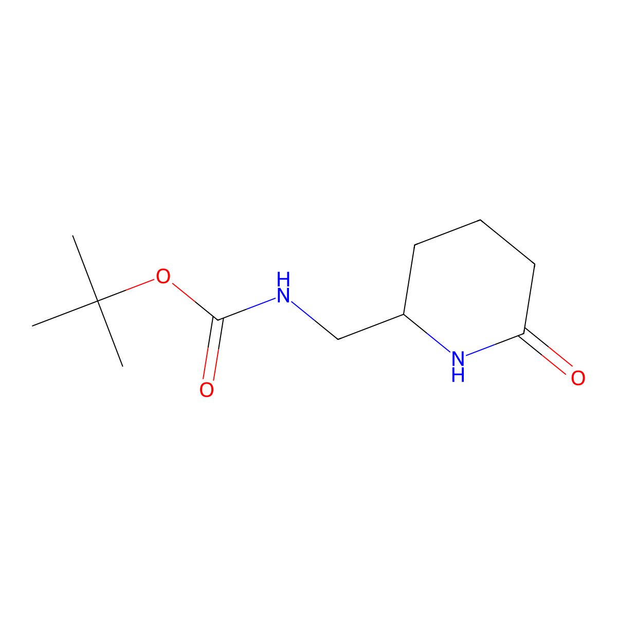 tert-butyl N-{[(2R)-6-oxopiperidin-2-yl]methyl}carbamate molecular structure, CAS 2841003-94-7