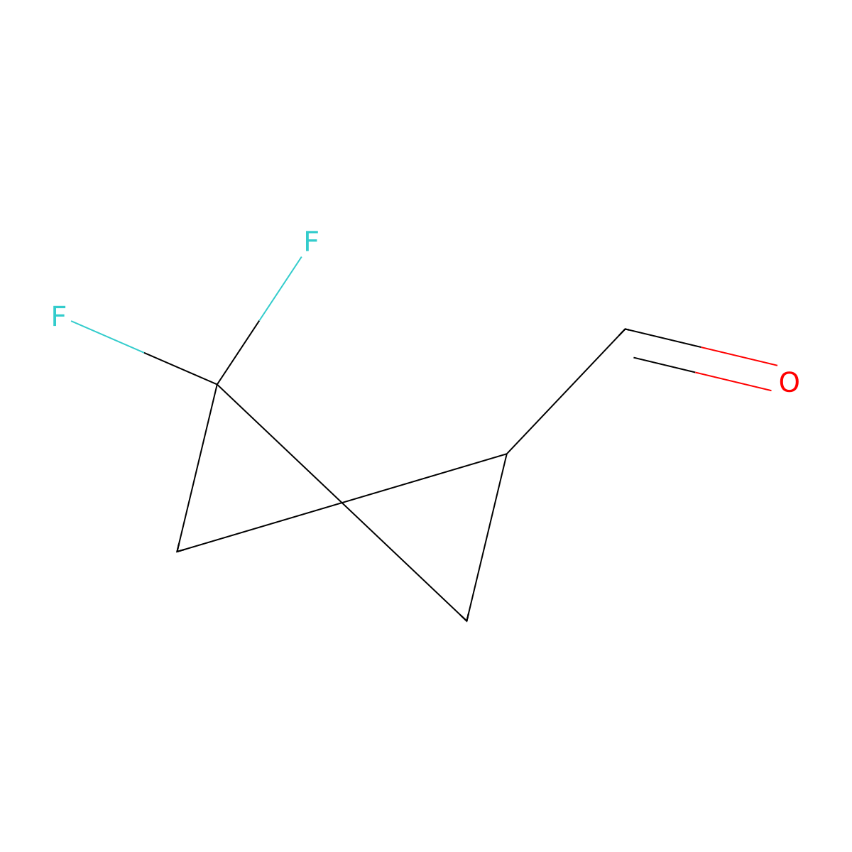 4,4-Difluorospiro[2.2]pentane-1-carbaldehyde molecular structure, CAS 2841178-51-4