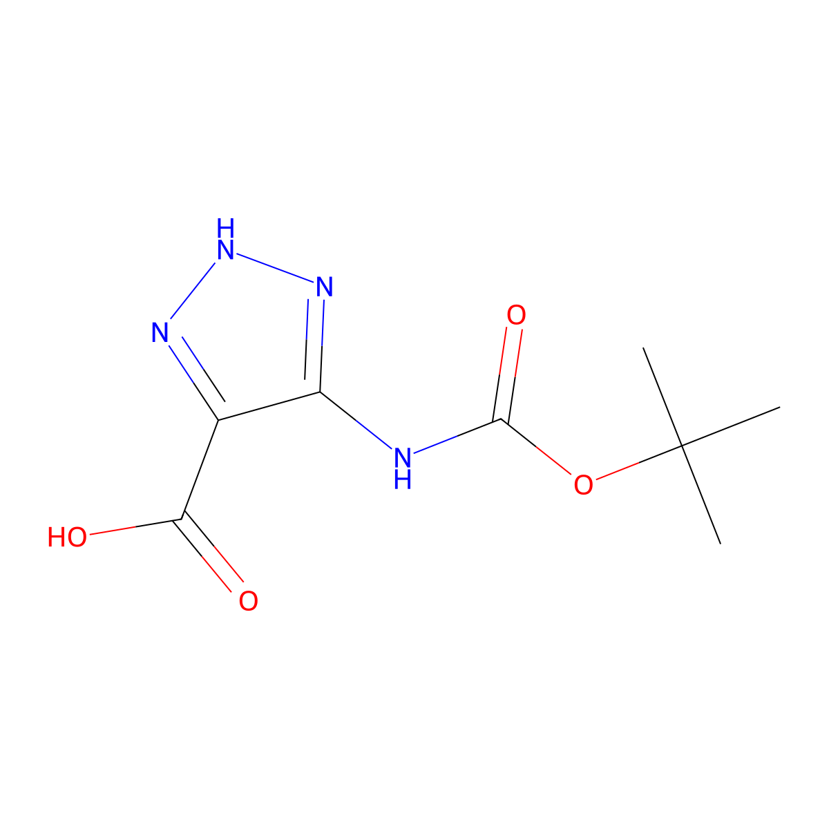 5-{[(tert-butoxy)carbonyl]amino}-1H-1,2,3-triazole-4-carboxylic acid molecular structure, CAS 2841389-68-0