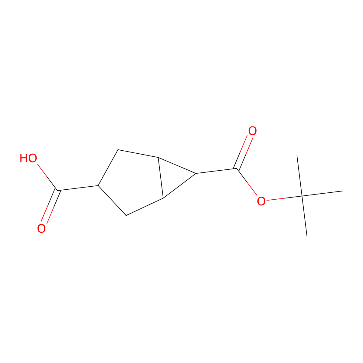 6-Tert-butoxycarbonylbicyclo[3.1.0]hexane-3-carboxylic acid molecular structure, CAS 2841425-48-5