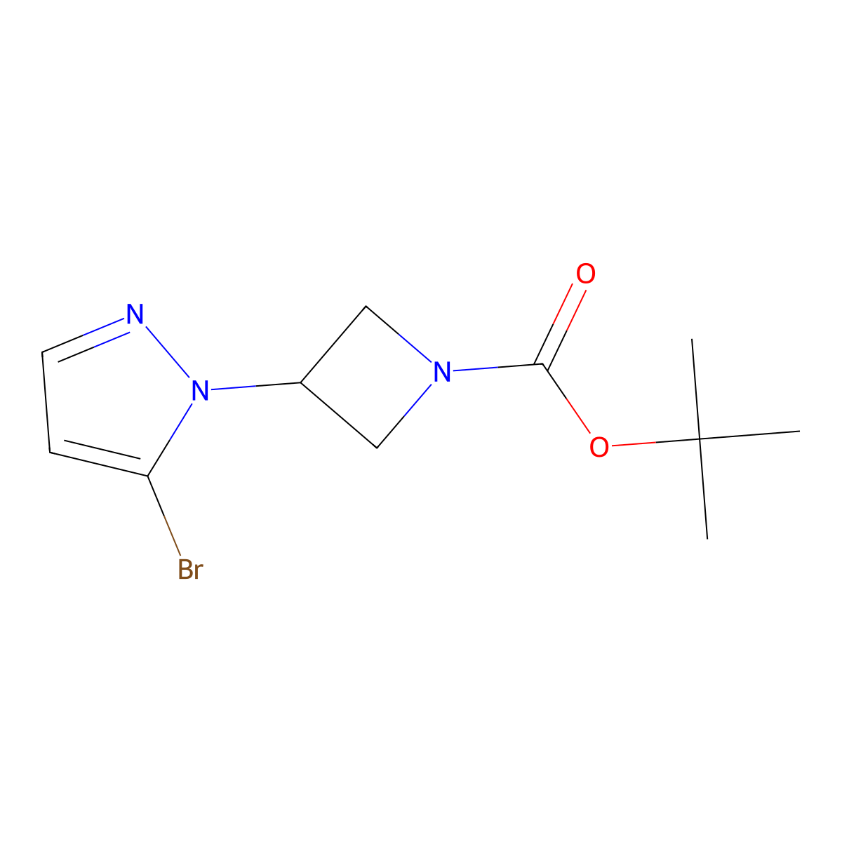 1-(1-Boc-3-azetidinyl)-5-bromopyrazole molecular structure, CAS 2841519-87-5