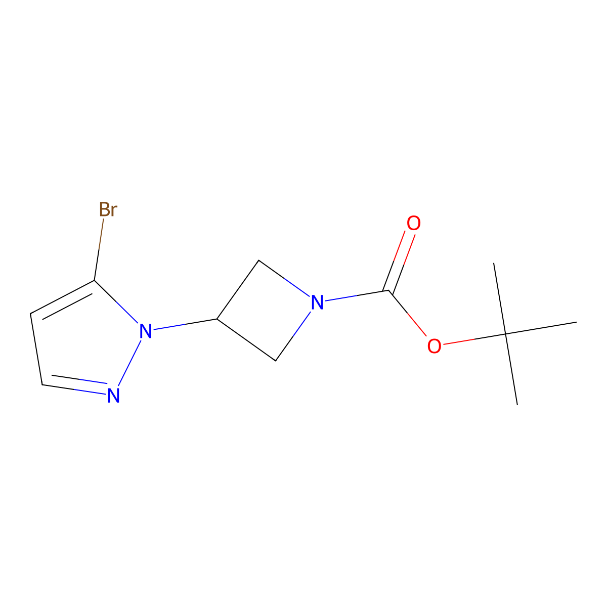 1-(1-Boc-3-azetidinyl)-5-bromopyrazole molecular structure, CAS 2841519-87-5