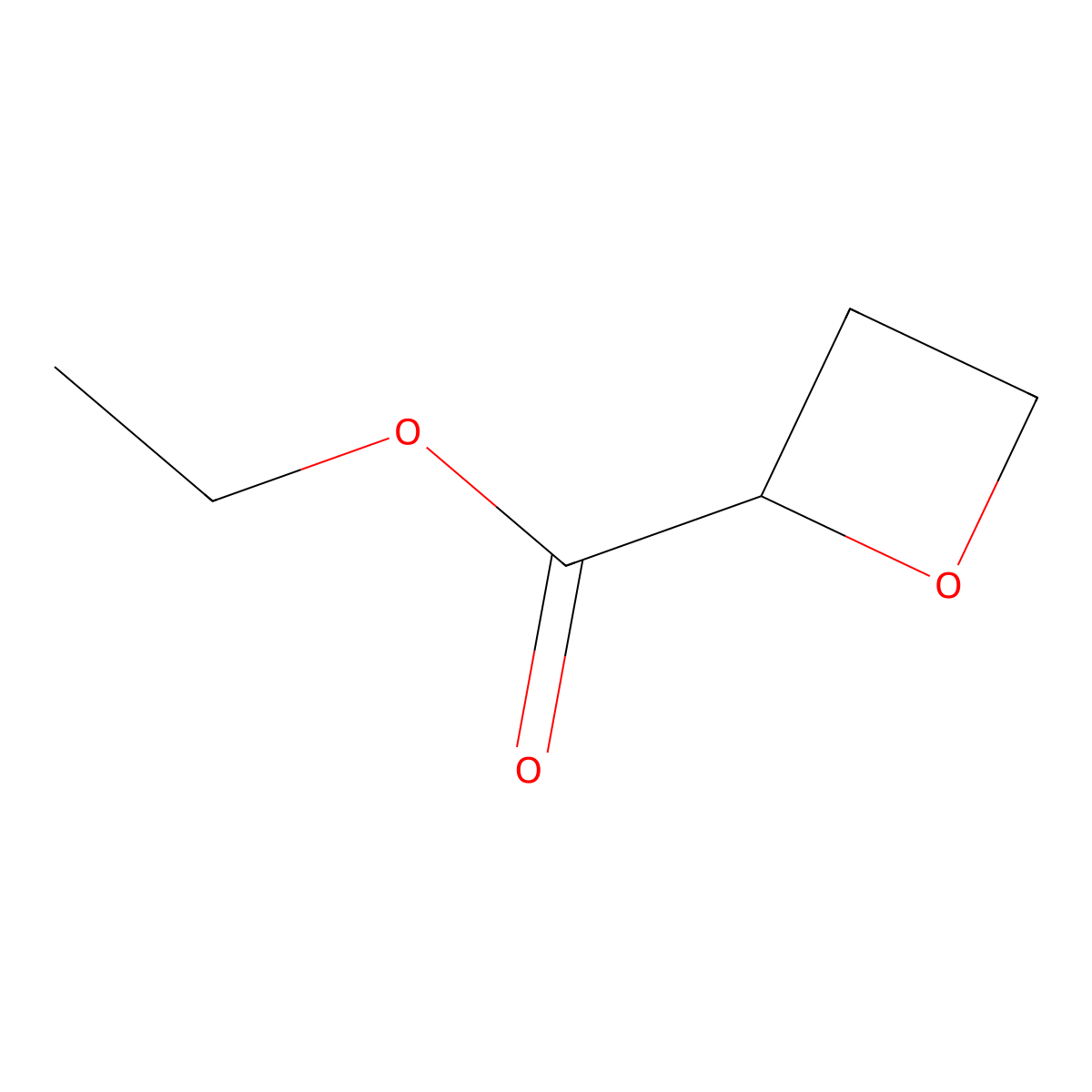 Oxetane-2-carboxylic acid ethyl ester molecular structure, CAS 28418-00-0