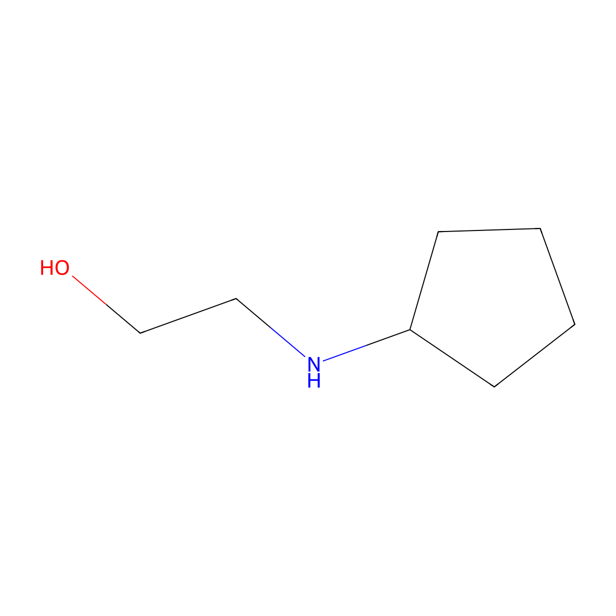 2-(Cyclopentylamino)ethan-1-ol molecular structure, CAS 2842-39-9