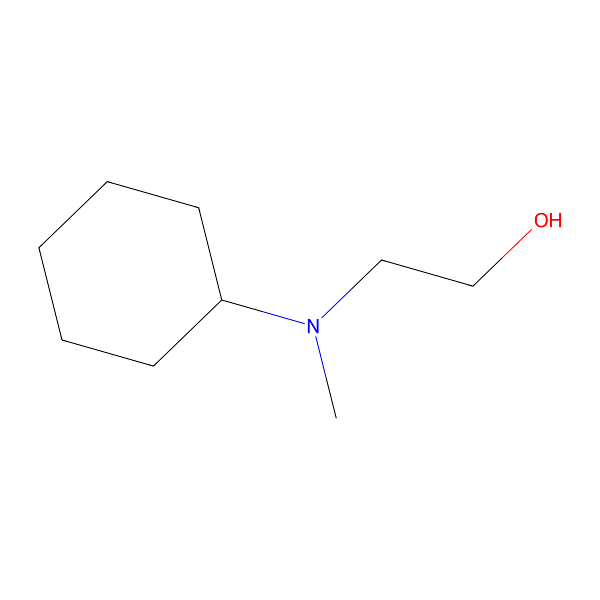 2-(Cyclohexylmethylamino)ethanol molecular structure, CAS 2842-41-3